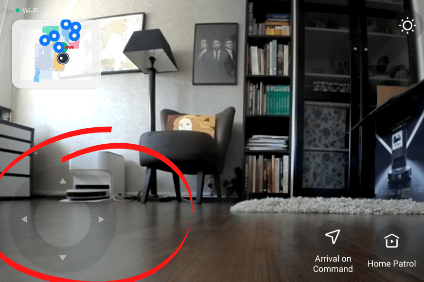 The Ecovacs Deebot X1 OMNI is controlled using arrow keys